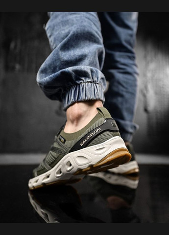 Оливковые (хаки) летние мужские кроссовки salomon хаки 4 No Brand