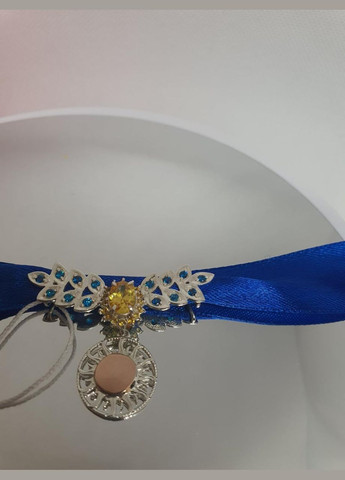 Кулон подвес на ленту или чокер Серебряный 925 проба дукач Солнце с золотом No Brand (327435365)