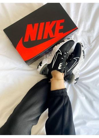 КРОСІВКИ ЖІНОЧІ NIKE REACT VISION BLACK WHITE НАЙК РЕАКТ ВІСІОН No Brand чорні демісезони (367173546)