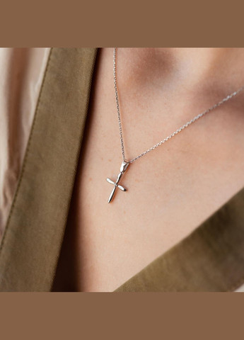 Золоте кольє Хрестик з фіанітом кол02191 45 Oniks (264023942)