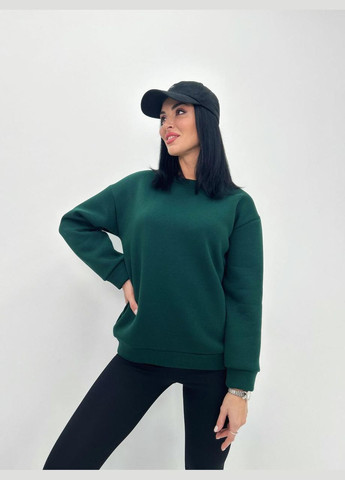 Зеленый демисезонный женский теплый батник Fashion Girl