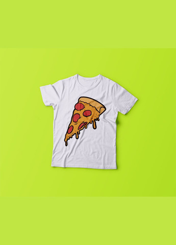 Біла демісезонна футболка youstyle pizza 0180 Gildan