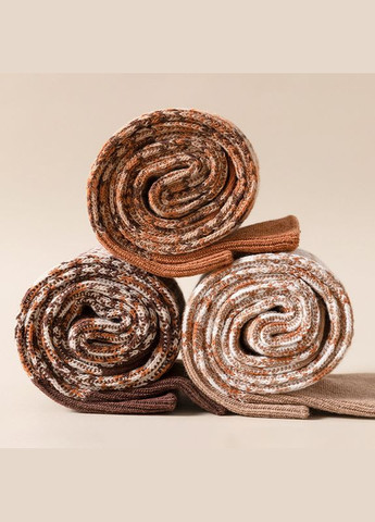 Комбинированные набор носков высоких 5 пар с этническими орнаментами носки зеленые коричневые телесные рыжие капучино беж 35-41 (311222994)