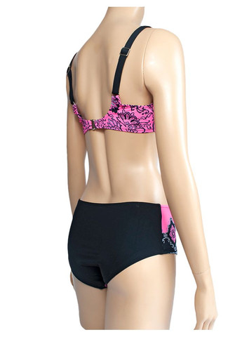 Комбинированный летний классический купальник раздельный, чашка d мягкая с косточками модель 0222 арт.3110 раздельный Samegame