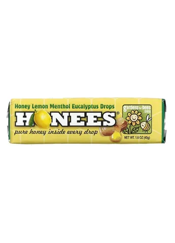 Льодяники від кашлю з медом лимоном 45 г 1,6 унції Honees (380695916)