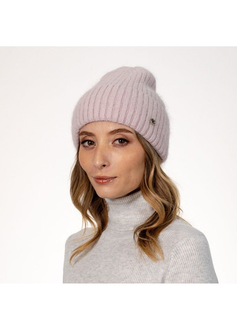 Шапка біні жіноча ангора рожева МУНА LuckyLOOK 575-615 (322789968)