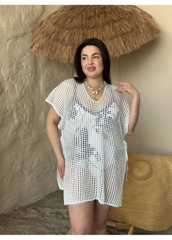 Пляжная черная женская туника PLUS SIZE Luna (400359138)