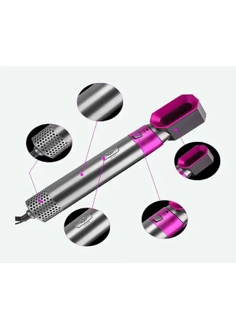 Функциональный мультистайлер фен-щетка 5в1 Hot Air Styler MA-9 Серебристый (MA-9_348) UKC (392934267)