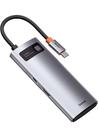 USB HUB Metal Gleam Series 5in1 USB-C to 3USB 3.0 (CAHUB-CX0G) gray Baseus (360396579)