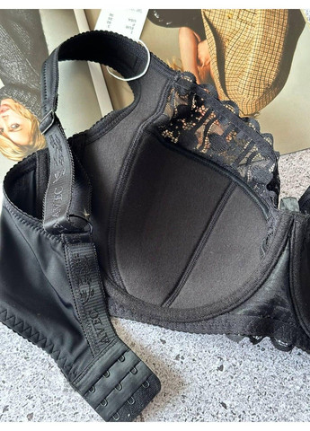 Чёрный бюстгальтер h тонкий поролон черный ORIETTA AVEC