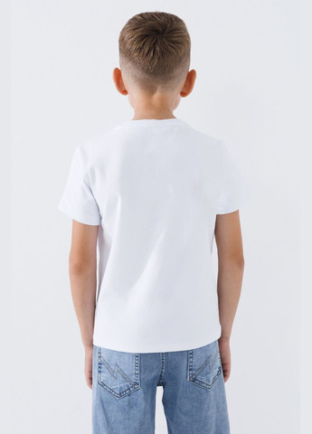 Белая летняя футболка патриотическая детская s-p-kb02302-fl 116 см белый (2000990627209s) shop (2000990627209) Demos