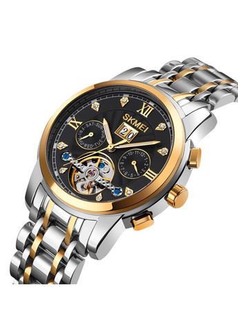 Годинники M029TGDBK механічні з автопідзаводом для чоловіків класичні сірі золотаві ProDobro (367266833)