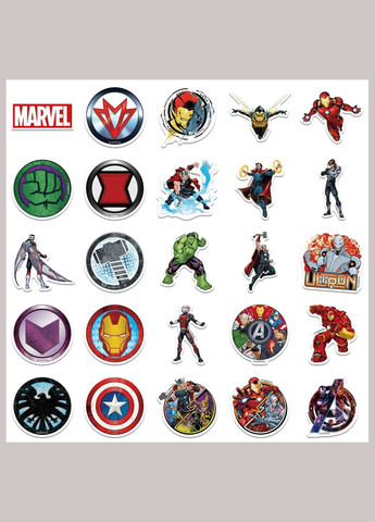 Набор виниловых наклеек Marvel Супергерои DSN-010 No Brand (359447566)