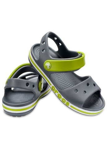 Серые повседневные детские сандали кроксы kids sandal charcoal 205400 Crocs
