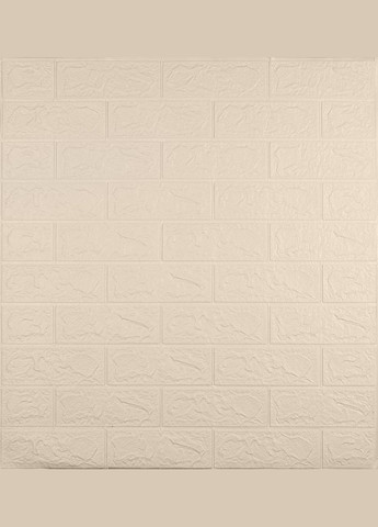 Самоклеюча 3D панель під Кремову цеглу "Слонова кістка" 770x700x3мм 3D Loft (300241636)