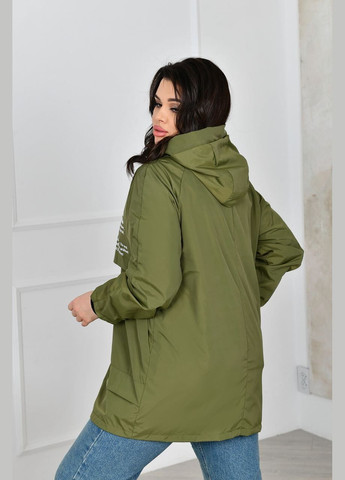 Оливкова (хакі) жіноча подовжена куртка колір хакі р.48/50 453833 New Trend