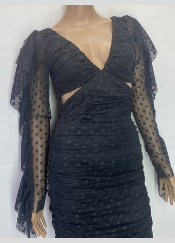 Чорна коктейльна сукня з відкритою спиною Asos однотонна