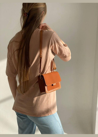 Женская сумка 6418 кросс-боди замшевая коричневая рыжая No Brand (296008138)