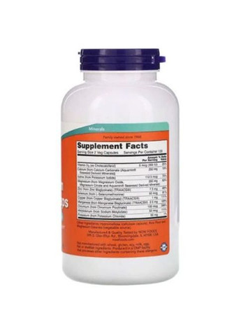 Full Spectrum Mineral 240 Veg Caps Now Foods (362418769)