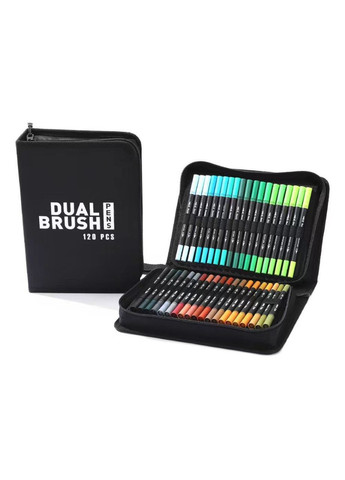 Набір двосторонніх акварельних маркерів Dual Brush 120 шт. No Brand (299659329)