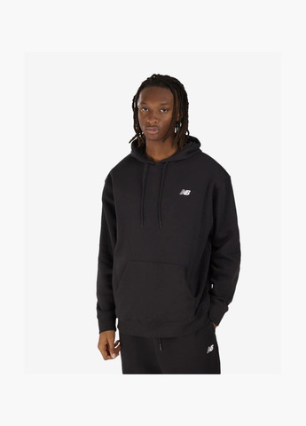 Худые мужские Brushed Back Small Logo Hoodie Black MT41511BK New Balance (332610137)