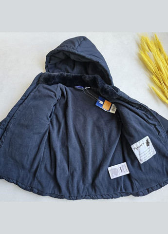 Темно-синя демісезонна куртка демісезонна на флісі для хлопчиків Lupilu Куртка