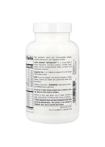 Комплекс для Здорового Сну, Nutra Sleep,, 100 таблеток Source Naturals (326055293)