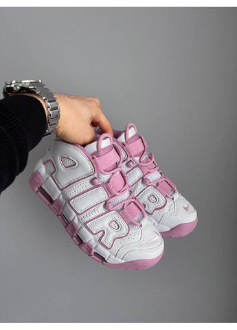 Кроссовки женские Nike Air More Uptempo White Pink | Найк Аир Мор Уптемпо розовые No Brand розовые демисезоны (360797374)