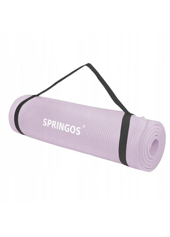 Коврик (мат) для йоги и фитнеса NBR 1 см YG0038 Purple Springos (280911283)
