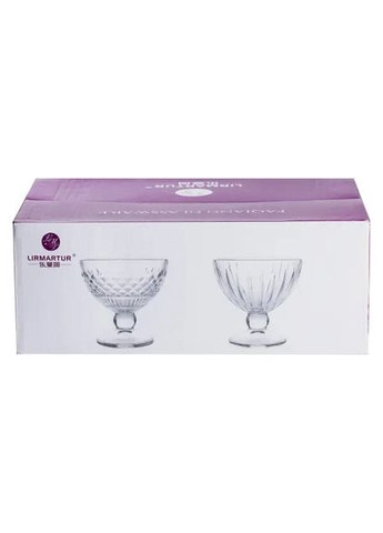 Набір креманок Lirmartur із товстого скла 6 штук по 250 мл, прозорий TS Kitchen (323652645)