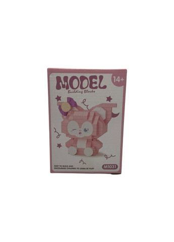 Дитячий конструктор 3D Model Hello Kitty 178 деталей Рожевий (M1031) No Brand (366424031)