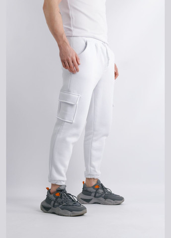 Штани чоловічі з тринитки на флісі "Cose" білі Intruder (359378624)