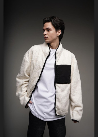 Оверсайз куртка бомбер барашек Vakko на блискавці (324117208)