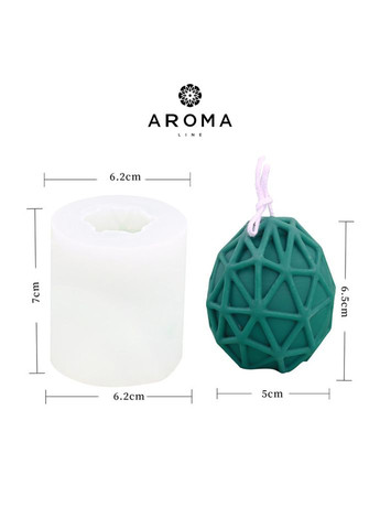 Силіконова форма блакитного кольору для виготовлення свічок у вигляді великоднього яйця з візерунком Aroma (316390157)