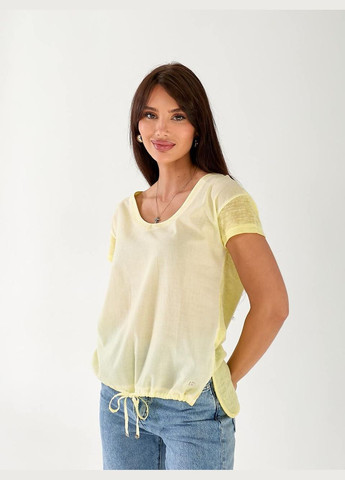 Женская футболка с завязками белого цвета 33262 Fashion - (333656265)