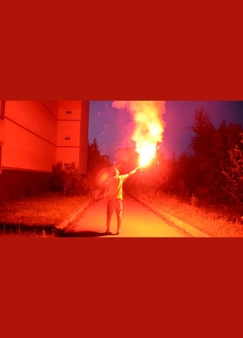 Морський Фаєр HF-0270R, 60 сек, кольоровий вогонь, факел, фальшфеєр, не гасне у воді, червоний Maxsem (326794524)