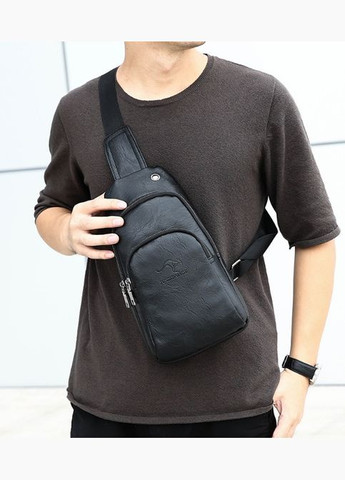 Чоловіча нагрудна сумка Чорний (677ДКч) No Brand бананка (341085580)