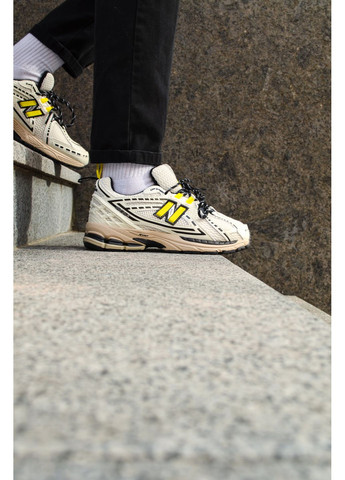 Чорні Осінні кросівки чоловічі new balance 1906 white yellow black нью беланс 1906 No Brand