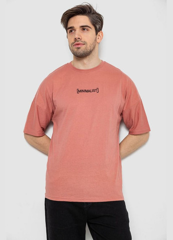 Коралловая футболка мужская с принтом хаки размер l (sku_244r2126) с коротким рукавом No Brand