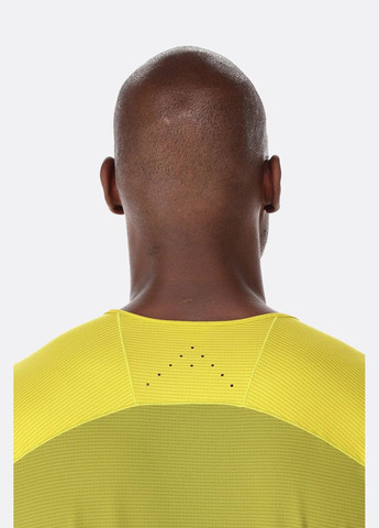 Комбинированная мужская футболка sonic ultra tee зеленый-жёлтый Rab