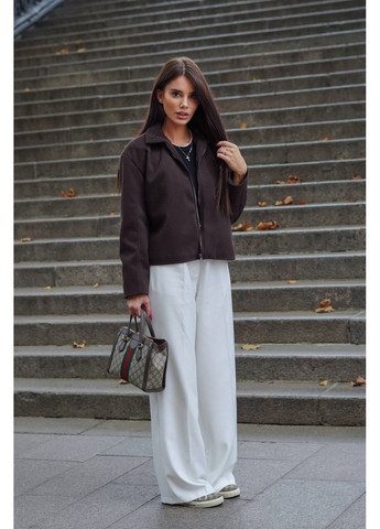 Коричневое демисезонное Пальто из кашемира No Brand