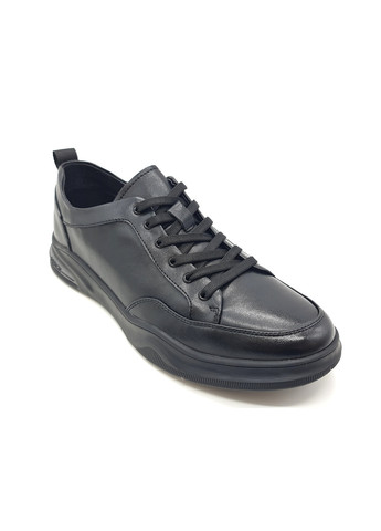 Черные чоловічі туфлі чорні шкіряні ya-11-7 26,5 см (р) Yalasou