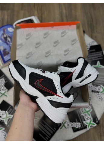 Білі кросівки чоловічі nike air monarch white/black найк аір білі демісезон No Brand