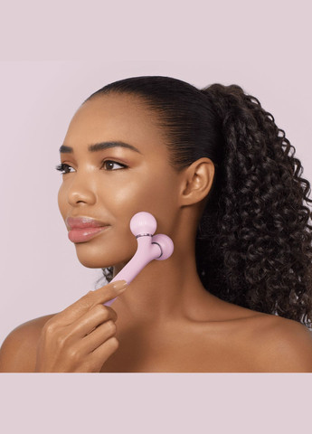 Електронний ультразвуковий ролик для обличчя Sonic Facial Roller 4в1 pink GESKE (341525892)