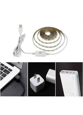 LED лента с регулируемой яркостью и питанием USB white light 3 м No Brand (327400568)