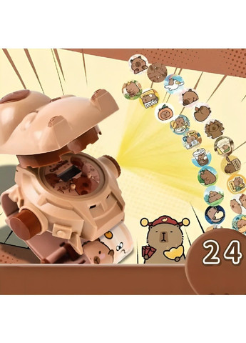 Детские наручные электронные пластиковые проекционные часы с капибарой для детей мальчиков девочек 24 картинки (481650-Prob) Unbranded (364630299)