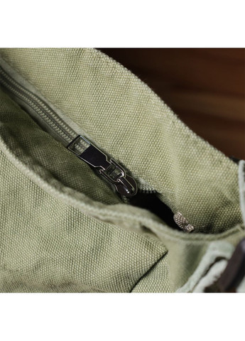 Міська сумка через плече текстильна з оливковою кишенями. Vintage (352167684)