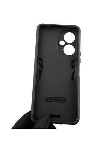 Чохол для телефона Camon 19 (CI6n) броньований з магнітним кільцем-тримачем на техно камон 19 чорний Tecno (366231234)