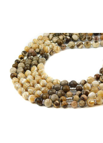 Бусы "Карамельные ряды" Перламутр, Яшма Fursa fashion (322316524)