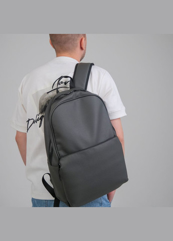 Повседневный мужской рюкзак из экокожи серого цвета с отделением под ноутбук ToBeYou X (293247144)